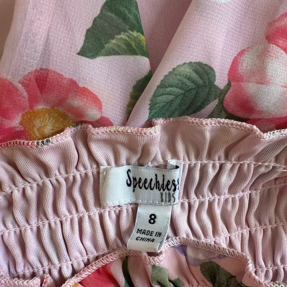 Pink Floral Maxi Beach Sleeveless Vacation Resort Dress Girls Size 8 - Picture 5 of 5